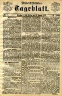 Niederschlesisches Tageblatt, no 11 (Gr&uuml;nberg i. Schl., Freitag, den 13. Januar 1893)