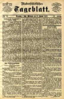 Niederschlesisches Tageblatt, no 15 (Gr&uuml;nberg i. Schl., Mittwoch, den 18. Januar 1893)