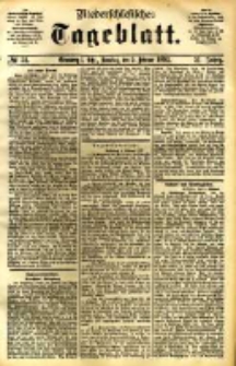 Niederschlesisches Tageblatt, no 31 (Gr&uuml;nberg i. Schl., Sonntag, den 5. Februar 1893)