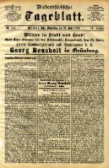 Niederschlesisches Tageblatt, no 144 (Gr&uuml;nberg i. Schl., Donnerstag, den 22. Juni 1893)