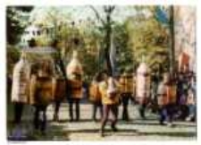 Zielona Góra: Fragment korowodu winobraniowego - "Bachanalia"