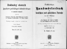 Dokładny słownik język&oacute;w polskiego i niemieckiego w czterech tomach : Dział 1 : Część polsko-niemiecka : T. 2 : (P-Z)