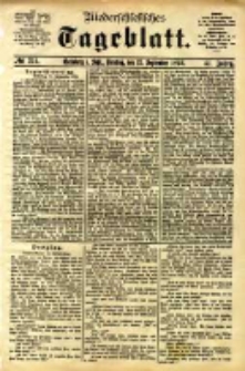 Niederschlesisches Tageblatt, no 214 (Gr&uuml;nberg i. Schl., Dienstag, den 12. September 1893)