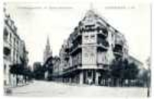 Gorz&oacute;w Wlkp. / Landsberg a. W.; Friedebergerstra&szlig;e mit Concordienkirche