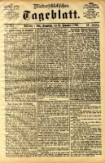 Niederschlesisches Tageblatt, no 281 (Gr&uuml;nberg i. Schl., Donnerstag, den 30. November 1893)