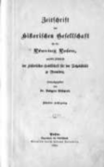 Zeitschrift der Historischen Gesellschaft f&uuml;r die Provinz Posen, zugleich Zeitschrift der Historischen Vereins f&uuml;r den Netzedistrikt zu Bromberg, Jg. 5 (1890)