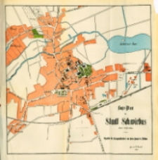 Lage - Plan der Stadt Schwiebus (Bezirk: Frankfurt / Oder)
