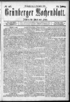 Gr&uuml;nberger Wochenblatt: Zeitung f&uuml;r Stadt und Land, No. 147. (9. December 1885)