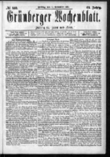 Gr&uuml;nberger Wochenblatt: Zeitung f&uuml;r Stadt und Land, No. 148. (11. December 1885)