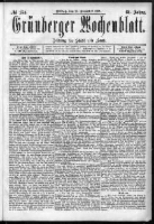 Gr&uuml;nberger Wochenblatt: Zeitung f&uuml;r Stadt und Land, No. 154. (25. December 1885)