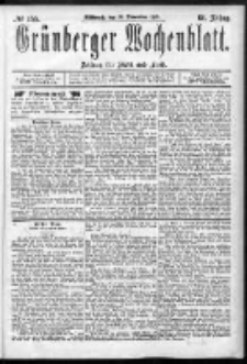 Grünberger Wochenblatt: Zeitung für Stadt und Land, No. 155. (30. December 1885)