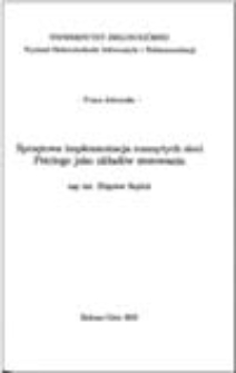 Sprzętowa implementacja rozmytych sieci Petriego jako układ&oacute;w sterowania