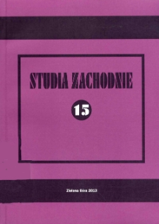 Studia Zachodnie, tom 15 - spis treści