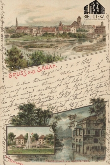 Żagań / Sagan; Gruss aus Sagan.