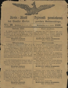 Kreisblatt des Bomster Kreises, Nro. 32. (6. August 1869)