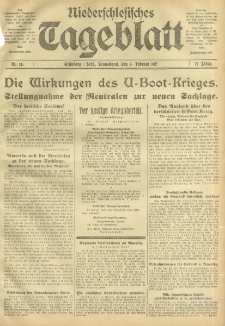Niederschlesisches Tageblatt, no 28 (Sonnabend, den 3. Februar 1917)