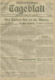 Niederschlesisches Tageblatt, no 39 (Freitag, den 16. Februar 1917)