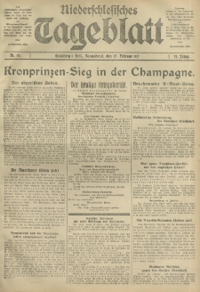 Niederschlesisches Tageblatt, no 40 (Sonnabend, den 17. Februar 1917)