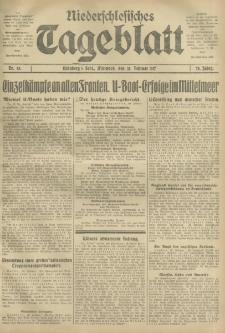 Niederschlesisches Tageblatt, no 43 (Mittwoch, den 21. Februar 1917)