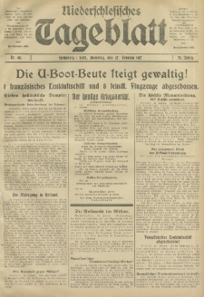 Niederschlesisches Tageblatt, no 48 (Dienstag, den 27. Februar 1917)