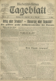 Niederschlesisches Tageblatt, no 70 (Sonnabend, den 24 März 1917)