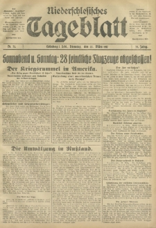 Niederschlesisches Tageblatt, no 72 (Dienstag, den 27. März 1917)