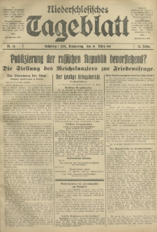 Niederschlesisches Tageblatt, no 74 (Donnerstag, den 29. März 1917)