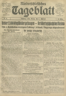 Niederschlesisches Tageblatt, no 85 (Freitag, den 13. April 1917)