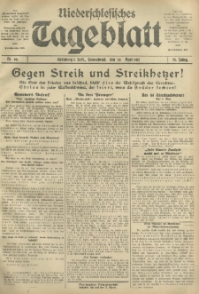 Niederschlesisches Tageblatt, no 98 (Sonnabend, den 28. April 1917)