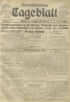 Niederschlesisches Tageblatt, no 124 (Donnerstag, den 31. Mai 1917)