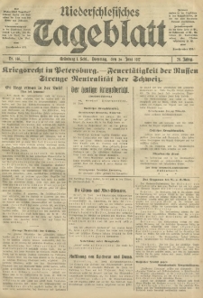 Niederschlesisches Tageblatt, no 146 (Dienstag, den 26. Juni 1917)