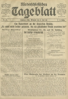 Niederschlesisches Tageblatt, no 147 (Mittwoch, den 27. Juni 1917)