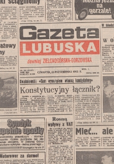 Gazeta Lubuska : weekend : dawniej Zielonogórska-Gorzowska R. XLI [właśc. XLII], nr 60 (12 marca 1993). - Wyd. 1