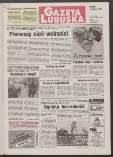 Gazeta Lubuska R. XLV [właśc. XLVI], rr 38 (14 lutego 1997). - Wyd. 1