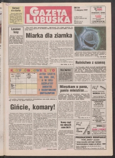 Gazeta Lubuska R. XLV [właśc. XLVI], nr 188 (13 sierpnia 1997). - Wyd. 1