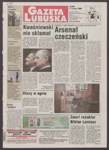 Gazeta Lubuska R. XLVIII [właśc. XLIX], nr 187 (11 sierpnia 2000). - Wyd. A