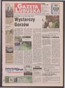Gazeta Lubuska : Zielona Góra R. XLIX, nr 207 (5 września 2000). - Wyd. A