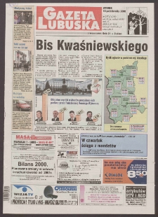 Gazeta Lubuska : Zielona Góra R. XLIX, nr 237 (10 października 2000). - Wyd. A