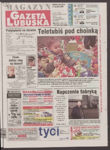 Gazeta Lubuska : magazyn R. XLIX, nr 281 (2/3 grudnia 2000). - Wyd. A