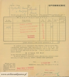 Upomnienie, Mykietów Anna, z. Onufrego