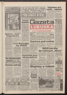 Gazeta Lubuska : dawniej Zielonogórska-Gorzowska R. XLII [właśc. XLIII], nr 222 (22 września 1994). - Wyd. 1