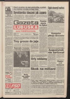 Gazeta Lubuska : dawniej Zielonogórska-Gorzowska R. XLII [właśc. XLIII], nr 226 (27 września 1994). - Wyd. 1
