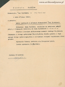 Józef Wilk - Uchwała Nr. V/5/60 Gromadzkiej Rady Narodowej w Witnicy z dnia 27. maja 1960 r. w sprawie zmian osobowych w Gromadzkiej Radzie Narodowej