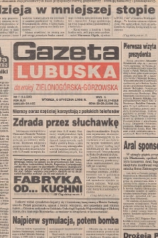 Gazeta Lubuska : magazyn : dawniej Zielonogórska-Gorzowska R. XLIV [właśc. XLV], nr 11 (13/14 stycznia 1996). - Wyd. 1
