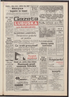 Gazeta Lubuska : dawniej Zielonogórska-Gorzowska [R. XLI], nr 298 (21 grudnia 1992). - Wyd. 1