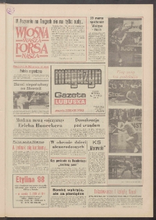 Gazeta Lubuska : magazyn : dawniej Zielonogórska R. XXXIX [właśc. XL], nr 64 (16/17 marca 1991). - Wyd. 1