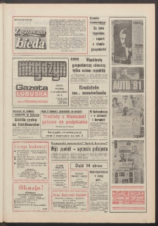 Gazeta Lubuska : magazyn : dawniej Zielonogórska-Gorzowska R. XXXIX [właśc. XL], nr 244 (19/20 października 1991). - Wyd. 1