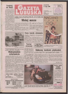 Gazeta Lubuska R. XLVI [właśc. XLVII], nr 30 (5 lutego 1998). - Wyd 1
