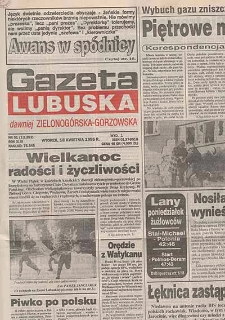 Gazeta Lubuska : dawniej Zielonogórska-Gorzowska R. XLIII [właśc. XLIV], nr 2 (3 stycznia 1995). - Wyd. 1