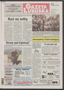 Gazeta Lubuska R. XLVI [właśc. XLVII], nr 88 (15 kwietnia 1998). - Wyd 1